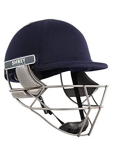 Shrey PRO Guard AIR Stainless Steel Cricket Helmet (Large) (Navy Blue)
