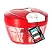 Valuetools Manual Food Chopper Processor - Hand Pull Portable Vegetable Fruits Nuts Onions Cutter Anti-Throw Materials (2 Cup)