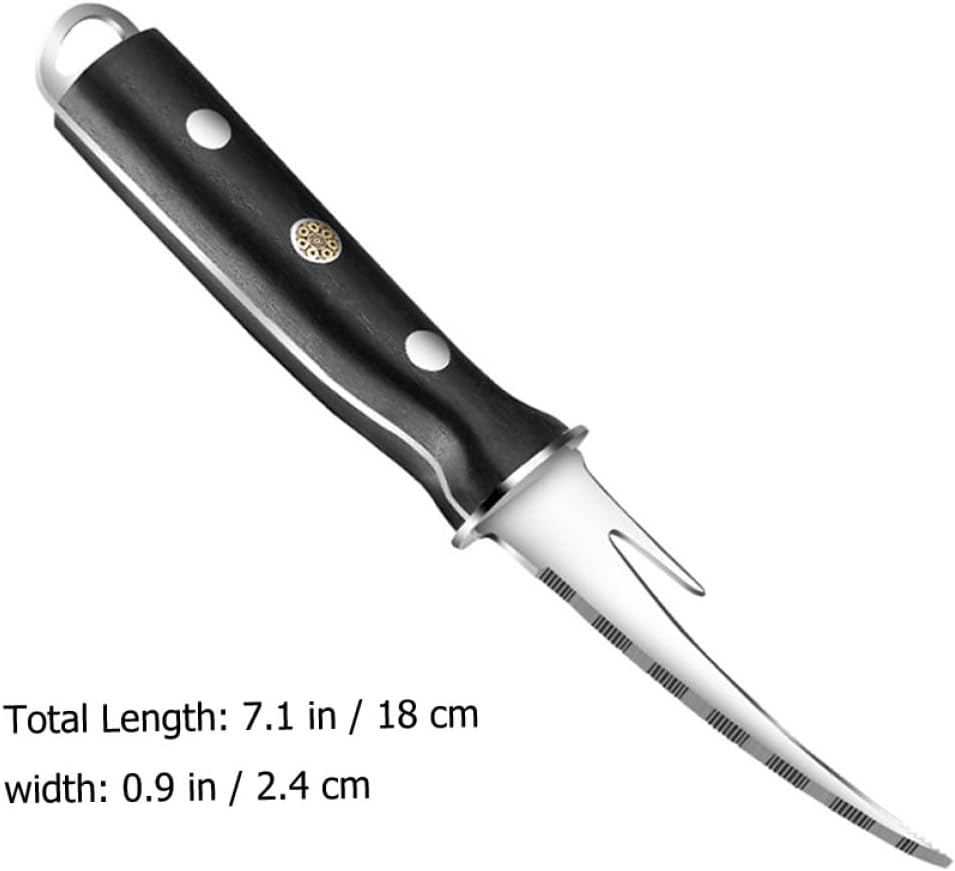 ARTIBETTER Shrimp Line Peeler and Cutter with Wooden Handle, Stainless Steel Seafood Sheller Knife for Shrimp and Fish Cleaning, Kitchen Tool for Household Seafood Preparation