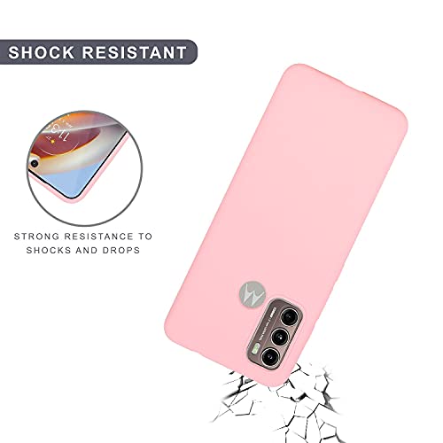 Image of SPRIG Silicone Back Cover Case for Moto G60 (Rose Pink)