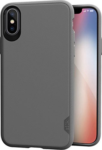 Smartish iPhone Xs/X Slim Case - Gripmunk [Lightweight + Protective] Thin Cover for Apple iPhone 10/10S (Silk) - Gunmetal Gray