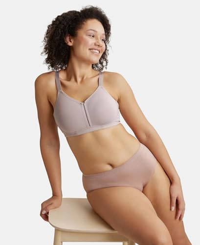 Image of Jockey ES27 Women Wirefree Non Padded Super Combed Cotton Elastane Stretch Full Coverage Minimizer Bra