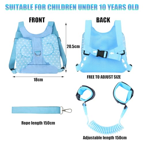 Miniatura 2 de Dkddsss Correa Para Niños Seguridad, Muñequera Anti Pérdida, Correa Para Niños Seguridad, Ajustable Arnés De Bebe, Arnes Correa Para Niños Seguridad, Arnés De Seguridad Para Caminar Niños