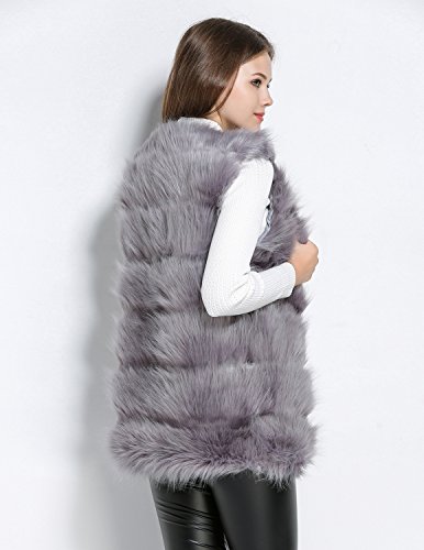 Carinacoco Donna Gilet di Pelliccia Invernale