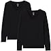 Produktbild Amazon-Marke: MERAKI Damen Langärmeliges T-Shirt mit V-Ausschnitt, 2er Pack, Schwarz (Black Beauty/Black Beauty), 44 (Herstellergröße: XX-Large)