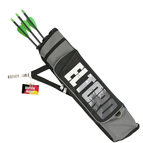 elToro Midi² - Seitenköcher inkl Röhren | Farbe: Grau; Zubehör beim Bogenschießen, Bogensport, sicherer Transport von Ihren Pfeilen; Pfeil und Bogen Sport