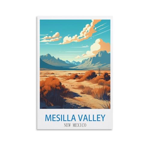 Toile vintage Mesilla Valley New Mexico pour chambre 50 x 75 cm