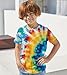 SunFocus Kids Tie Dye Shirt Teen Boys Colorful Graphic Fashion T-Shirts Size 13-14 Hippies Senior Tees T Shirts