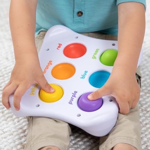 Image of Fat Brain Toys Dimpl Duo, Early Learning Sensory Toy for Babies 1 Year+ & Toddlers, Interactive Baby Toys with Braille, Fidget Toys