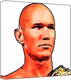 Randy Orton - Pop Art Print (Multicolour; White Background) 30 x 30 x 2.5 cm Medium Square Deep Box Canvas