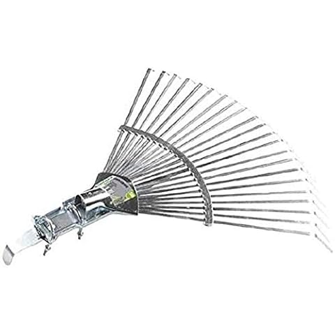 Verdemax 3922 22 Teeth Metal Rake with Connection to Terminals for Grass and Leaves Cover
