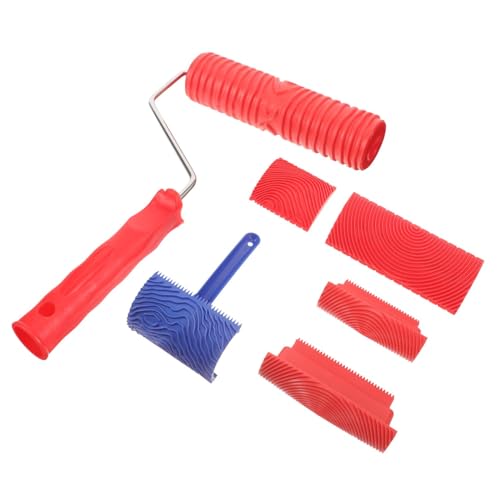 HOLIDYOYO 6Pcs Wood Grain Tool Set Durable Painting Tools for Effortless Wall Decoration for Artists of All Skill Levels Create Realistic Wood Textures