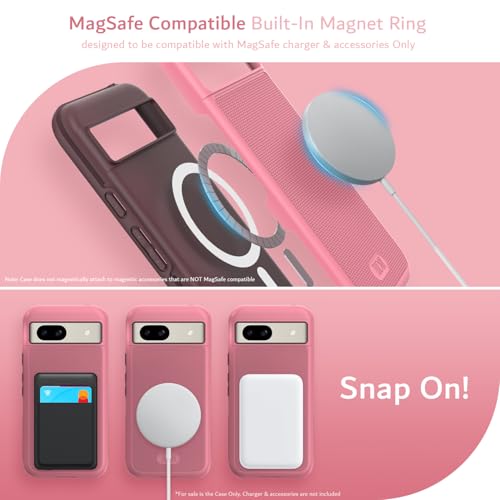 Image of TUDIA MergeGrip [Magsafe Compatible] for Google Pixel 8a Case - Smokey Pink