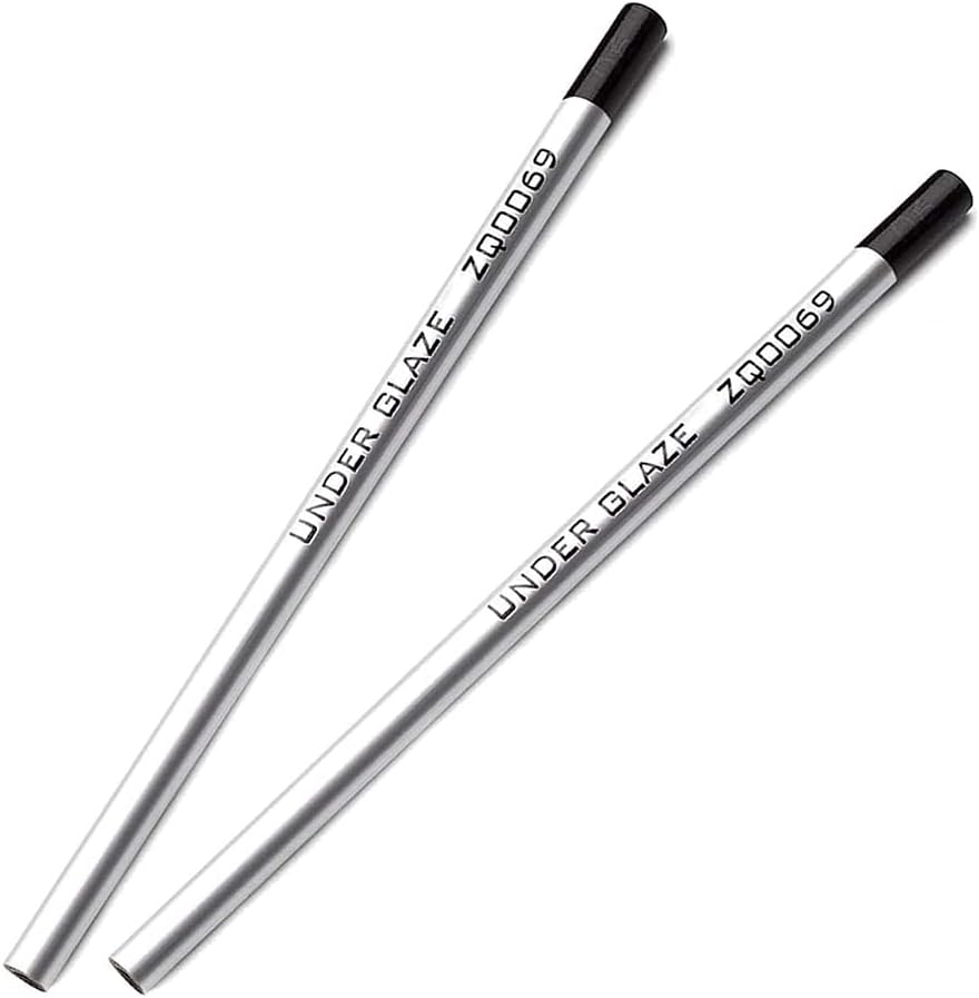 Doumneou 2Pcs Underglaze Pencils, Underglaze Pencils for Pottery,Underglaze Pencil Precision Underglaze Pencil for Pottery A
