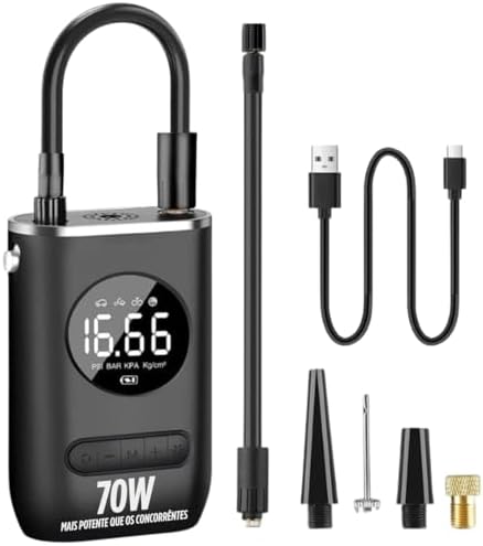 Calibrador Portátil Compressor Bomba De Ar Digital Com Lanterna L...