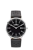Lieferumfang: 1x Dugena Herren Quarz-Armbanduhr Manhattan, Inklusive Batterie und Uhrenbox, Gehäusegröße: 40 mm, Armbandlänge: Europ. Standardmaß, Material: Edelstahl/Leder, Saphirglas, Farbe: Silber/Schwarz/Schwarz, 4460898