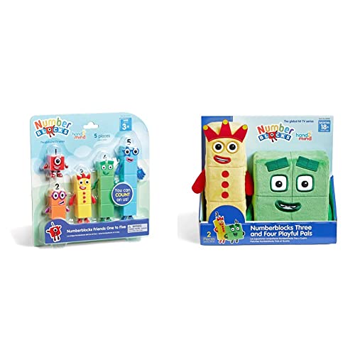 Hand2Mind Numberblocks Friends One To Five Figures, Toy Figures Collectibles & Numberblocks Three And Four Playful Pals, Cartoon Plush Toys, Plush Figure Toy, Kids Stuffed Animals #TOP24
