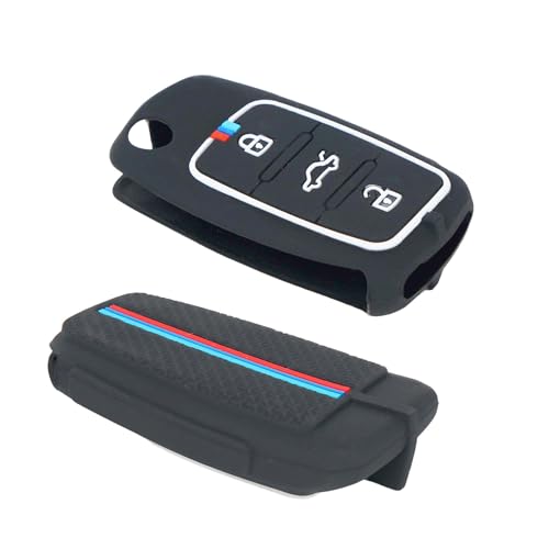 Image of Auto Thrill Premium Metal Alloy Key Cover for Skoda and Volkswagen - Polo Vento Jetta Ameo Passat and Skoda Rapid Laura Superb Octavia Fabia Yeti 3 Button Flip Key