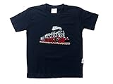  Zintgraf T-Shirt Stickerei Dampflok Lokomotive Eisenbahn #T15 (122, Blau)