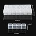 SEELOK 2 Pack 28 Grids Plastic Storage Boxes Diamond Painting Nail Accessory Box Organizer Storage Container for DIY Art Craft.