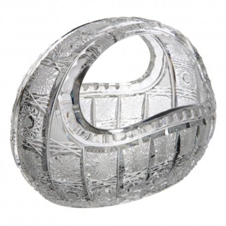 Cesta Cristal Bohemia pequeña para decorar mesas de centro de salón 2