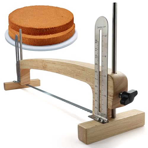 Cakebon Cake Leveler & Slicer Tool, Adjustable Blade for Even Cake Layers & Slices, Professional Cutting Tool Ideal for Bakers