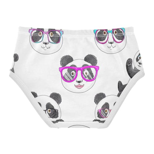 Cute Funny Pandas White Girls Underwear Toddler 2t Cotton Cute Panties Girl Bright Briefs Undies Kids2