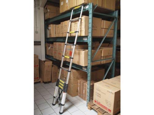 Image of Bigapple Aluminium Folding Step Ladder Portable and Compact 10-Step Telescopic 2.9m Foladable for Household and Outdoor Purpose, Multicolor, 150Kg Loading