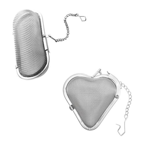 JECOMPRIS 2Pcs Stainless Steel Spice Balls Versatile Loose Leaf Tea Strainer Seasoning Filter Easy to Clean for Home Cooking Infusing Tea