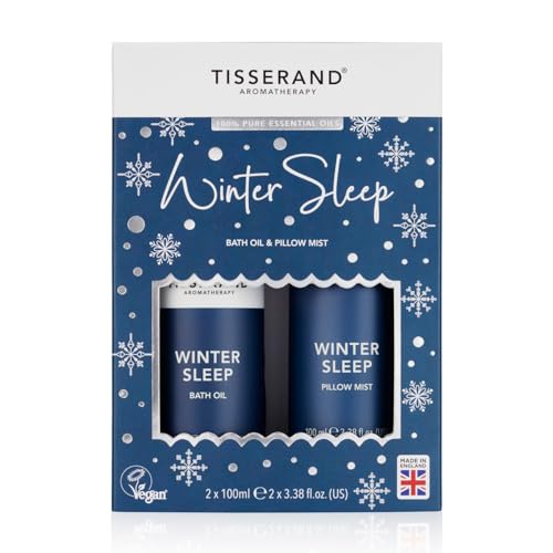 Tisserand Aromatherapy ,Winter Sleep Pillow Mist & Bath Oil Duo Kit ,100% Natural Pure Essential Oils , 2x100ml