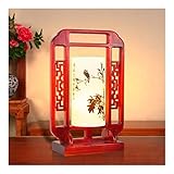 Lampes de chevet Lampe de table chinoise Chambre Lampe de chevet en bois massif Vintage Code de personnalité Bureau Céramique Lampe d'étude Salon Led Lampes de table