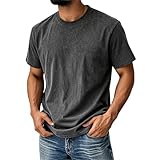 Summer Shirts for Men Loose Fit Short Sleeve Crew Neck...