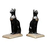 IMIKEYA 2pcs Lucky Cat Bookend Support Decorative Book End Resin Lucky Cat Figurine Bookend Support Book Magzine Organizer