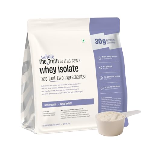 The Whole Truth Whey Protein Isolate Unflavoured |1 kg (2.2 lbs) ...