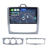 9” Android 14 2 Din Autoradio per Ford Focus 2006-2011-[Integrato Wireless CarPlay | Android auto | Mirror Link | GPS Sat Nav | Bluetooth 5.0 | WiFi | 4G | SWC]+CAM Incluso