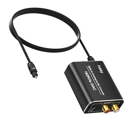 Convertidor Digital a Analógico, 192kHz DAC Audio Óptico Coaxial Toslink a Analógico Estéreo L/R y Jack 3.5mm con Cable Óptico para PS3 PS4 Xbox TV DVD
