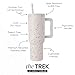 Simple Modern 40 oz Trek Tumbler with Handle and Straw Lid | Cup Holder Friendly Insulated Stainless Steel Travel Mug | Cream Terrazzo