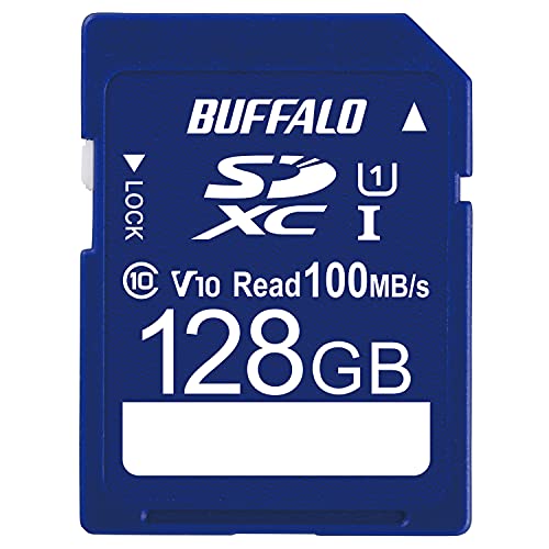 バッファローSD128GB 100MB/s IPX7防水