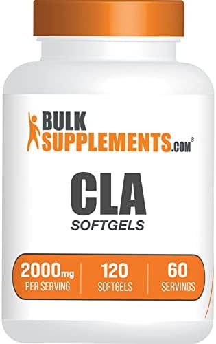 BULKSUPPLEMENTS.COM Conjugated Linoleic Acid Softgels - CLA Supplements - CLA 2000mg - CLA Safflower Capsules - CLA Pills - 2 CLA 1000mg Softgels per Serving - 60-Day Supply (120 Softgels)