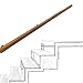 QHYXT 1Ft - 20Ft Treppe Handleiter -Complete -Kit. Kiefer Anti-Rutsch-Handlauf, Heimkindergarten-Leitplanken-Korridor Gegen Die Wall Älter/1Ft/30Cm