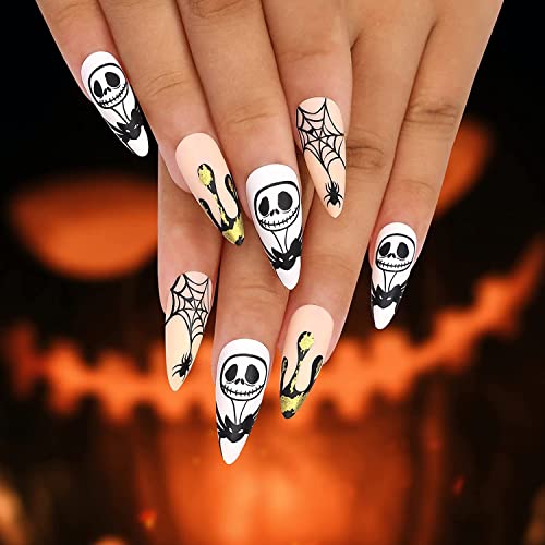 Halloween Nail Stamping Plate Nightmare Before Christmas Nails Stamping Kit The Day Of Dead Ghost Holiday Nail Stamping Plate Nail Stamper Kit For Women Girls Diy Salon #TOP6