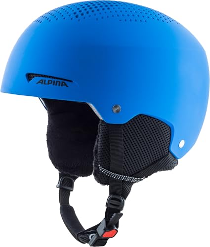ALPINA ZUPO - sicherer, stoßabsorbierender, belüfteter & schlagfester Skihelm für Kinder - Blue matt - M (51-55 cm)