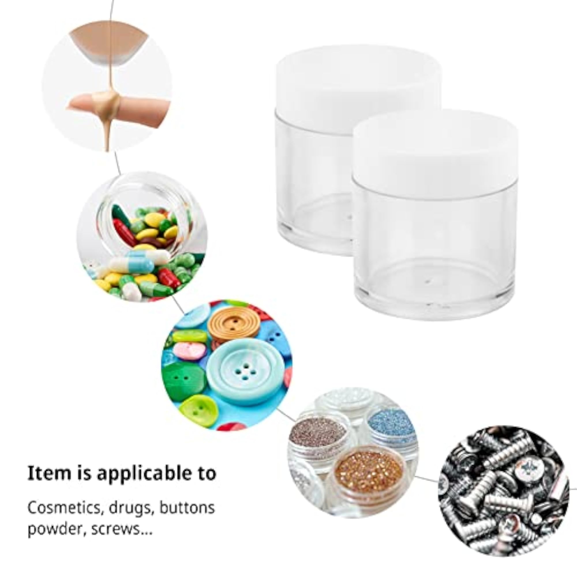 12 Pcs Empty Cosmetic Jars with Spatula for Travel