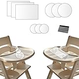 BabyGrip Suction Aid Sticker Set – 9 PVC Sheets (3 Sizes) + Scraper, Anti‑Slip, Waterproof & Residue‑Free for High Chairs, Trays & Tables, Strong Adhesion for Plates & Toys | for Stokke Tripp Tray