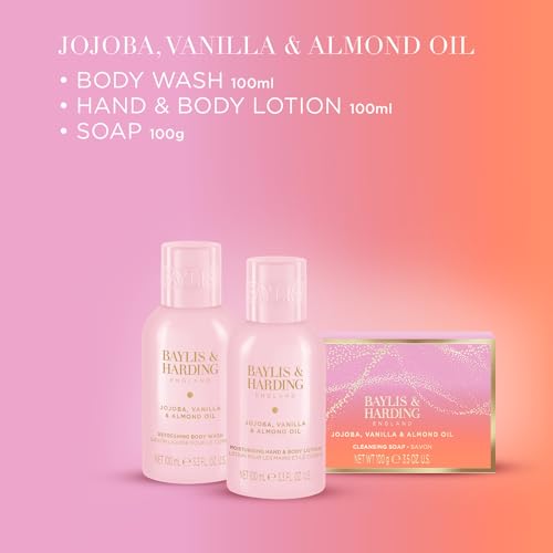 Baylis & Harding Jojoba, Vanilla & Almond Oil Luxury Gift Set - Vegan Friendly - Image 4