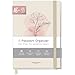 Produktbild paper&you® Passwortbuch A6+ mit Register A-Z "Dainty Flower" für 320 Zugangsdaten, Passwort-Manager klein, Passwort Buch deutsch - nachhaltig & klimafreundlich