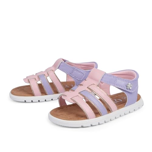 Image of QIY Toddler Girl Sandals Little Kids Summer Dress Shoes Open Toe Flats Princess Sandals for School Beach Party