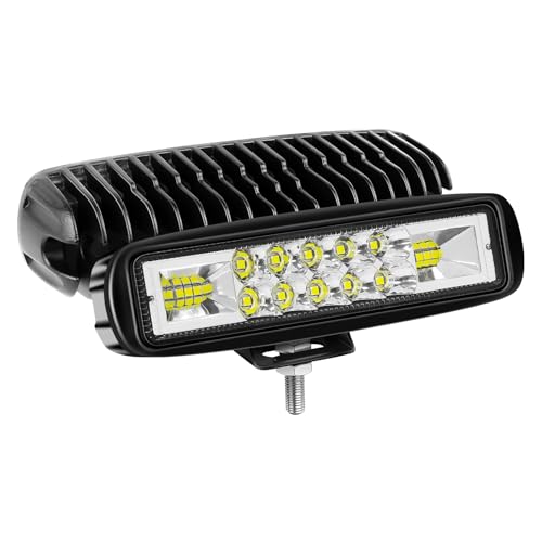 Willpower 2pcs 6 Inch 24W LED Work Light Bar, Spot Flood Combo 12V 24V Offroad Driving Lights Fog Lamps for Truck Tractor 4x4 Car ATV Motorbike Motorcycle, 6000K White, IP67, LED Reverse Lights