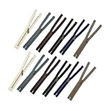 SERUCARY 12 Pezzi Cerniere Metalliche Zipper Ricambio Articoli Restyling Sartoria Materiale Nylon Ottone Funzione Duratura Adatto per Jeans Tasche Scarpe Pouch, 25 Cm
