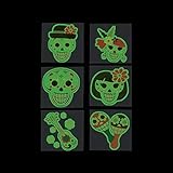 Day of the Dead Glow in the Dark Tattoos